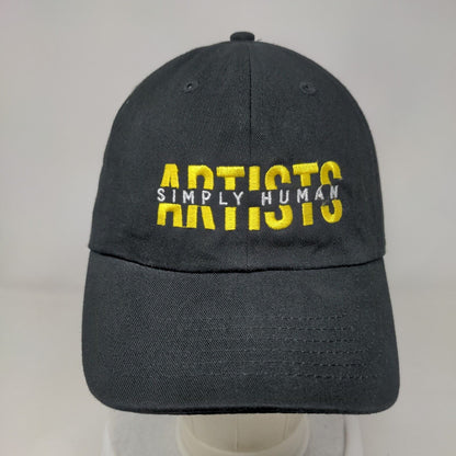 Artists Simply Human Slideback Hat Black One Size Embroidered 6 Panel
