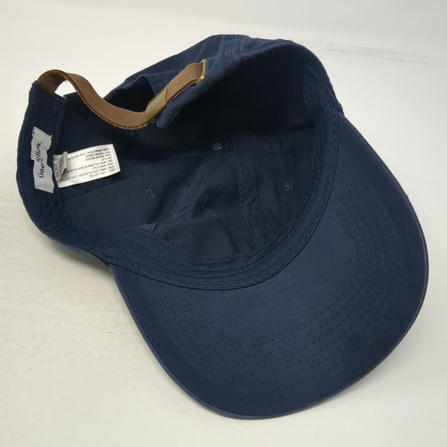 Goodfellow & Co Blue Baseball Cap One Size Leather Strapback Blank Cotton Hat