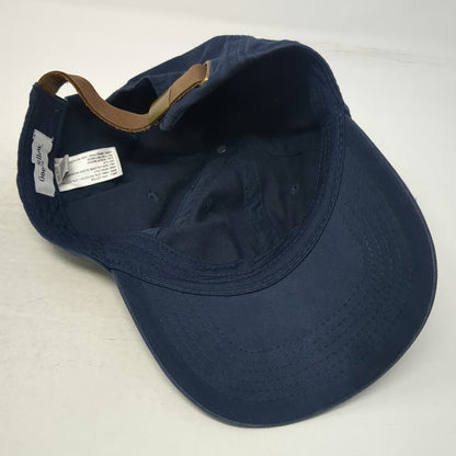Goodfellow & Co Blue Baseball Cap One Size Leather Strapback Blank Cotton Hat