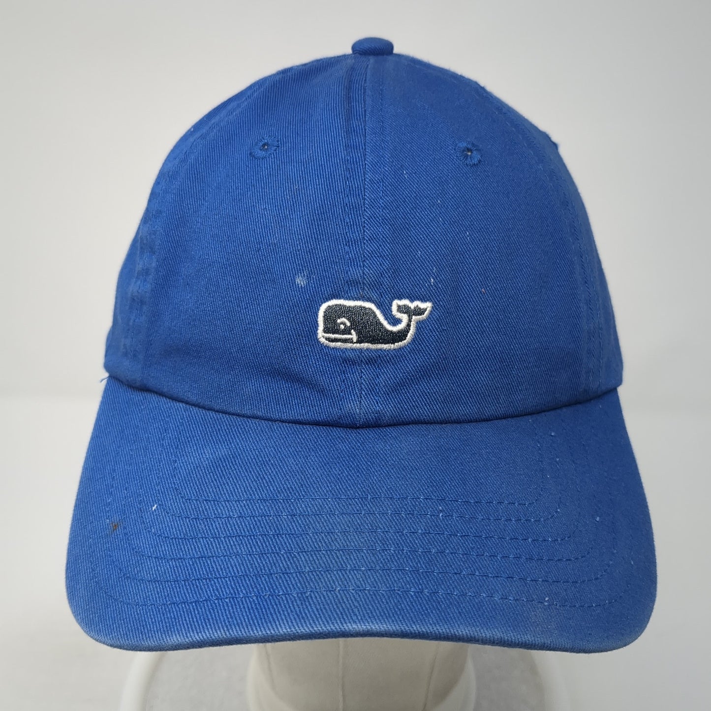 Vineyard Vines Whale Logo Slideback Hat Blue One Size Solid Adjustable