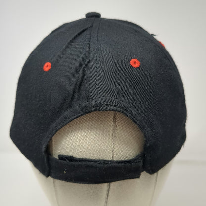 Black Australia Coat of Arms Logo Embroidered Baseball Cap One Size Red Trim Hat