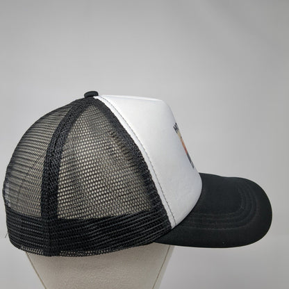 Hookin' Ain't Easy Snapback Trucker Hat Black One Size Mesh Back