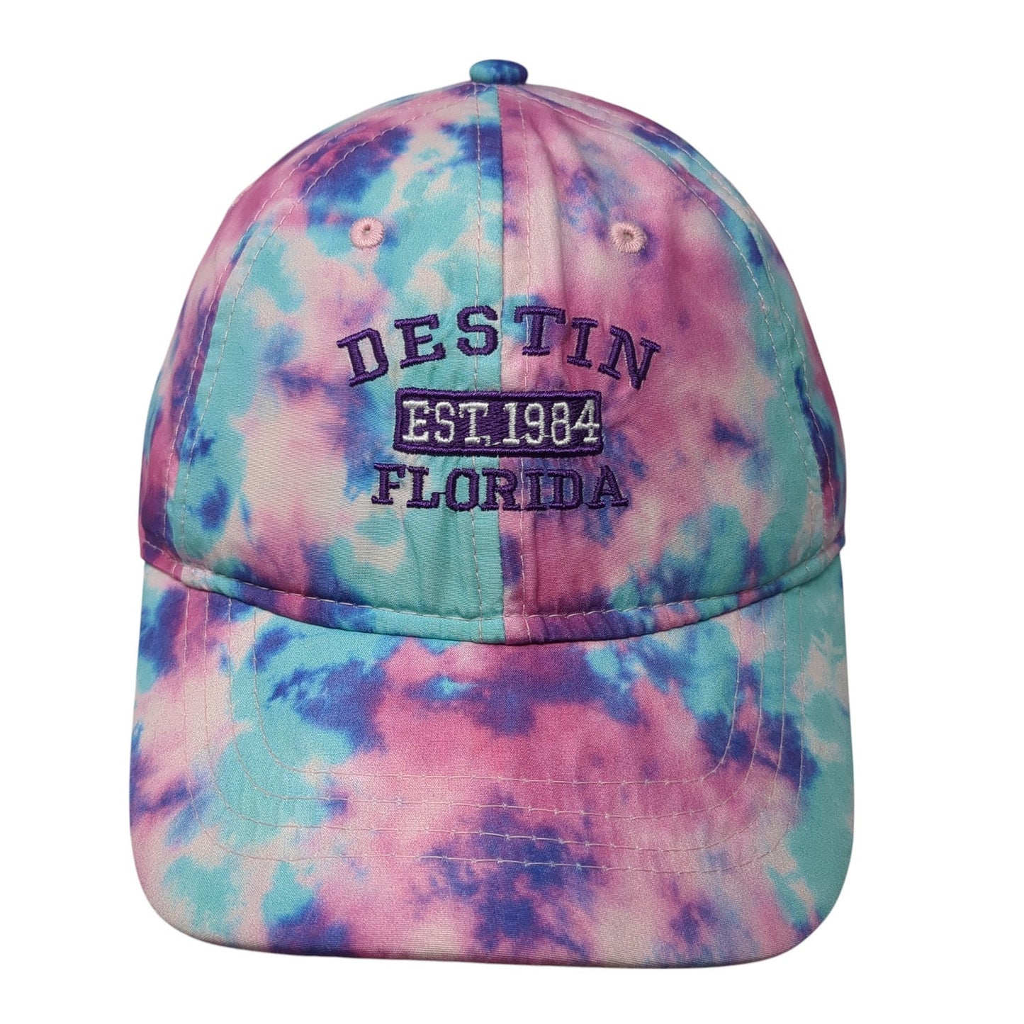 Destin Florida Strapback Hat Multicolor One Size Adjustable Tie Dye