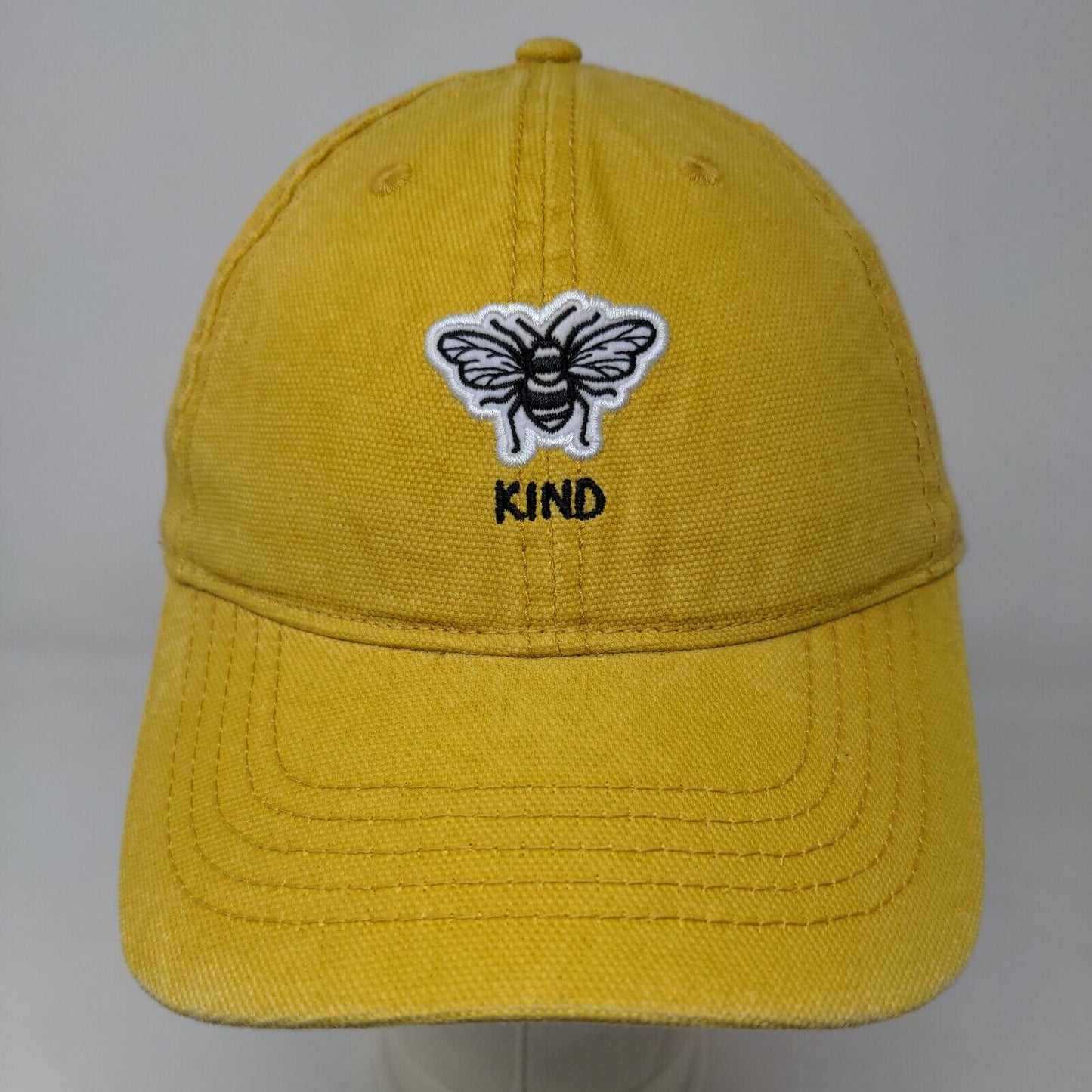 Unbranded Women's Slideback Hat Gold Size OSFM Embroidered Bee Kind Logo