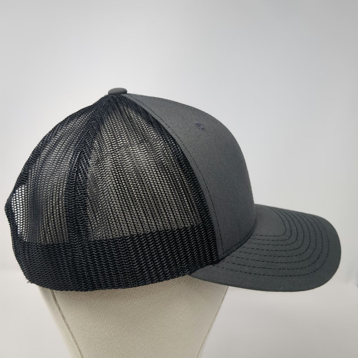 Richardson Trucker Hat Gray Black One Size Roto-Rooter Plumbers Snapback Mesh