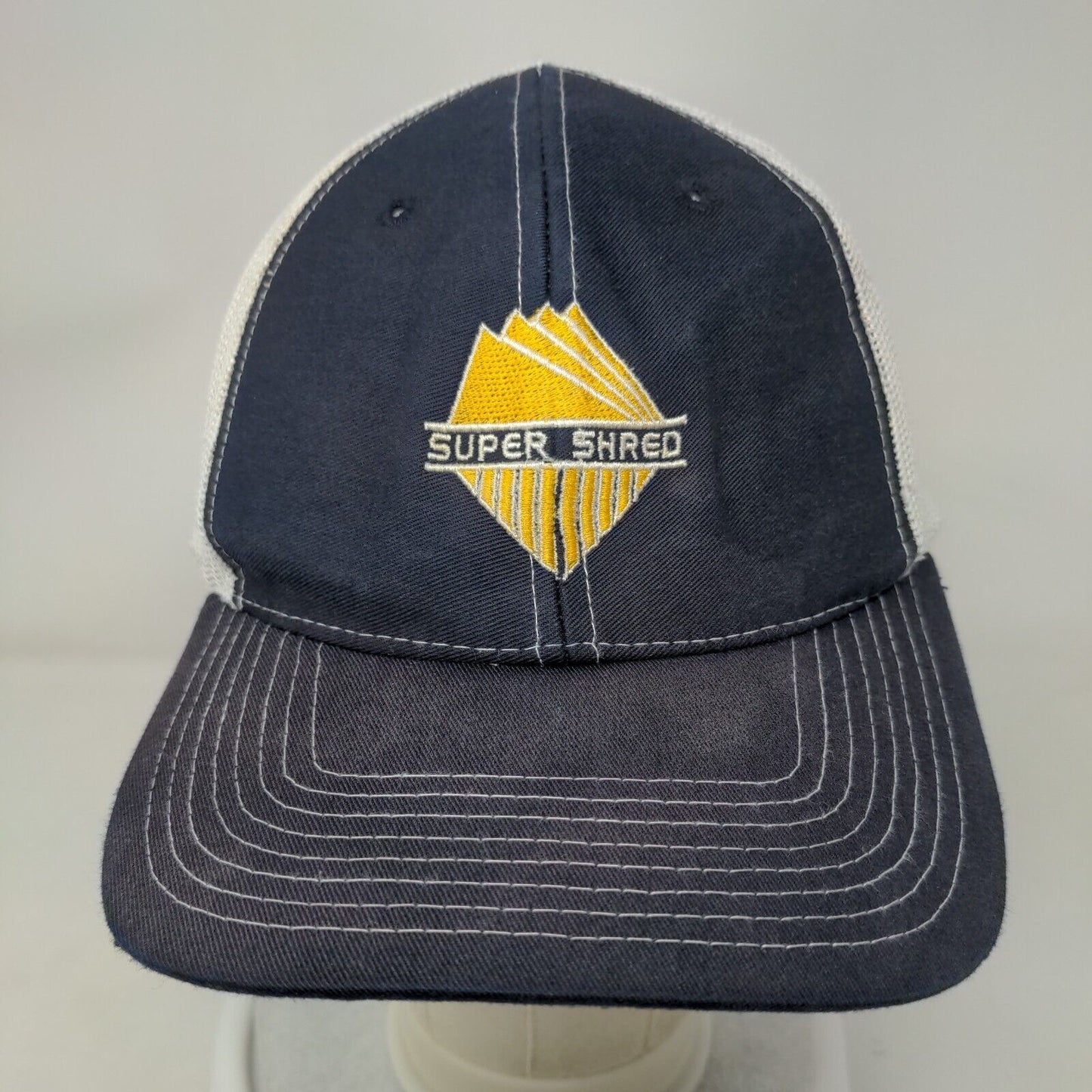 Super Shred Snapback Mesh Back Trucker Hat Blue Adjustable Richardson 112