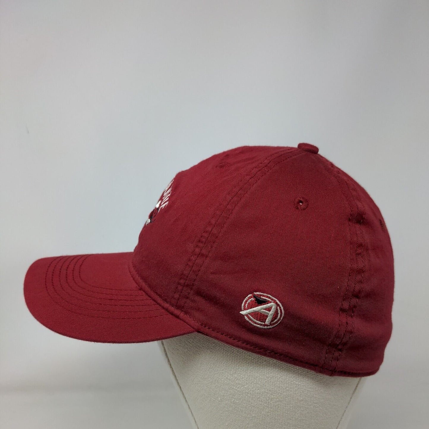 Boca Grande 33921 Fitted Hat Red S/M Embroidered Vented Holes 6 Panel Ahead