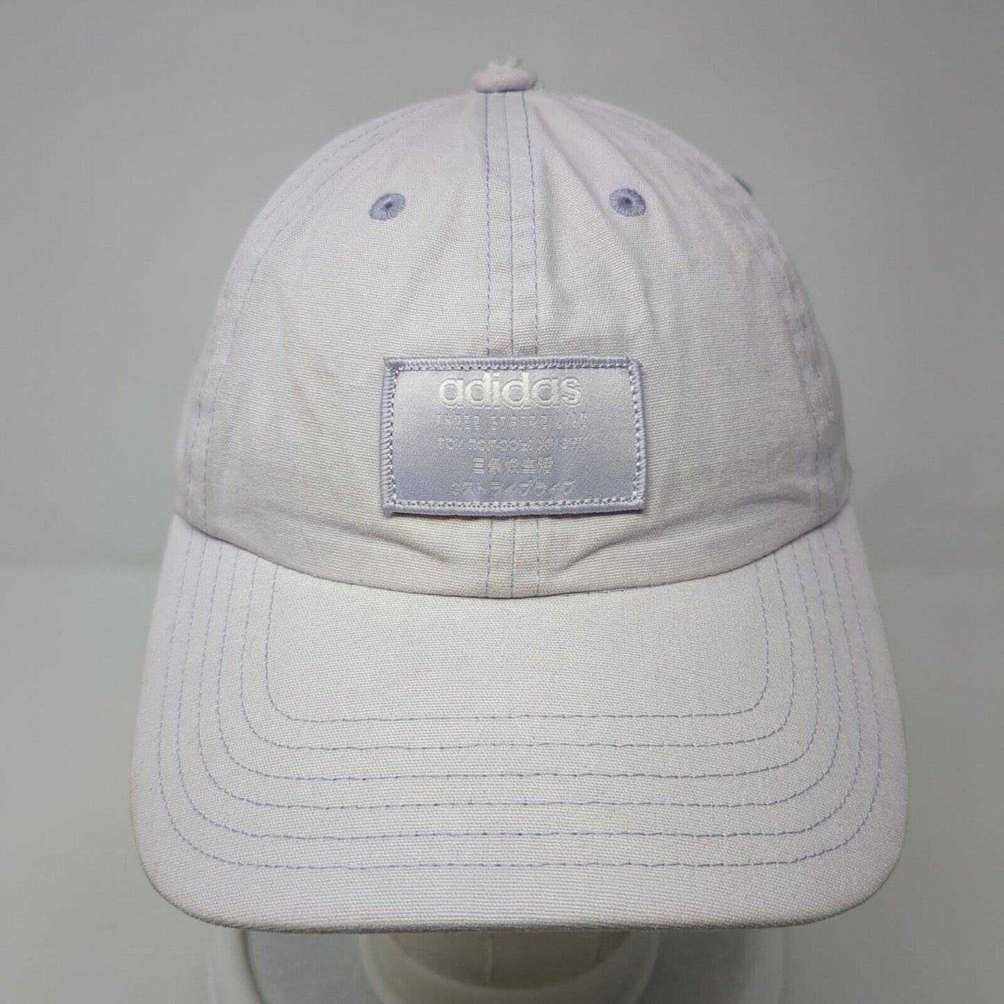 Adidas Slideback Hat Purple One Size Adjustable Patch Vented Holes Cotton