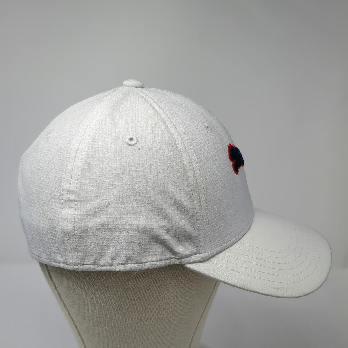 Puma Baseball Cap White S Stretch Fit Embroidered Logo Athletic Performance Hat