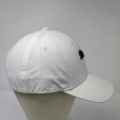 Puma Baseball Cap White S Stretch Fit Embroidered Logo Athletic Performance Hat