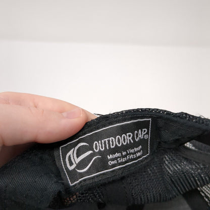 Outdoor Cap Trucker Hat Black One Size Mesh Back Embroidered Sunglo