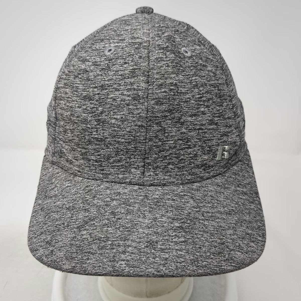 Russell Baseball Cap Gray One Size Heathered Stretch Fit Dri-Power Athletic Hat