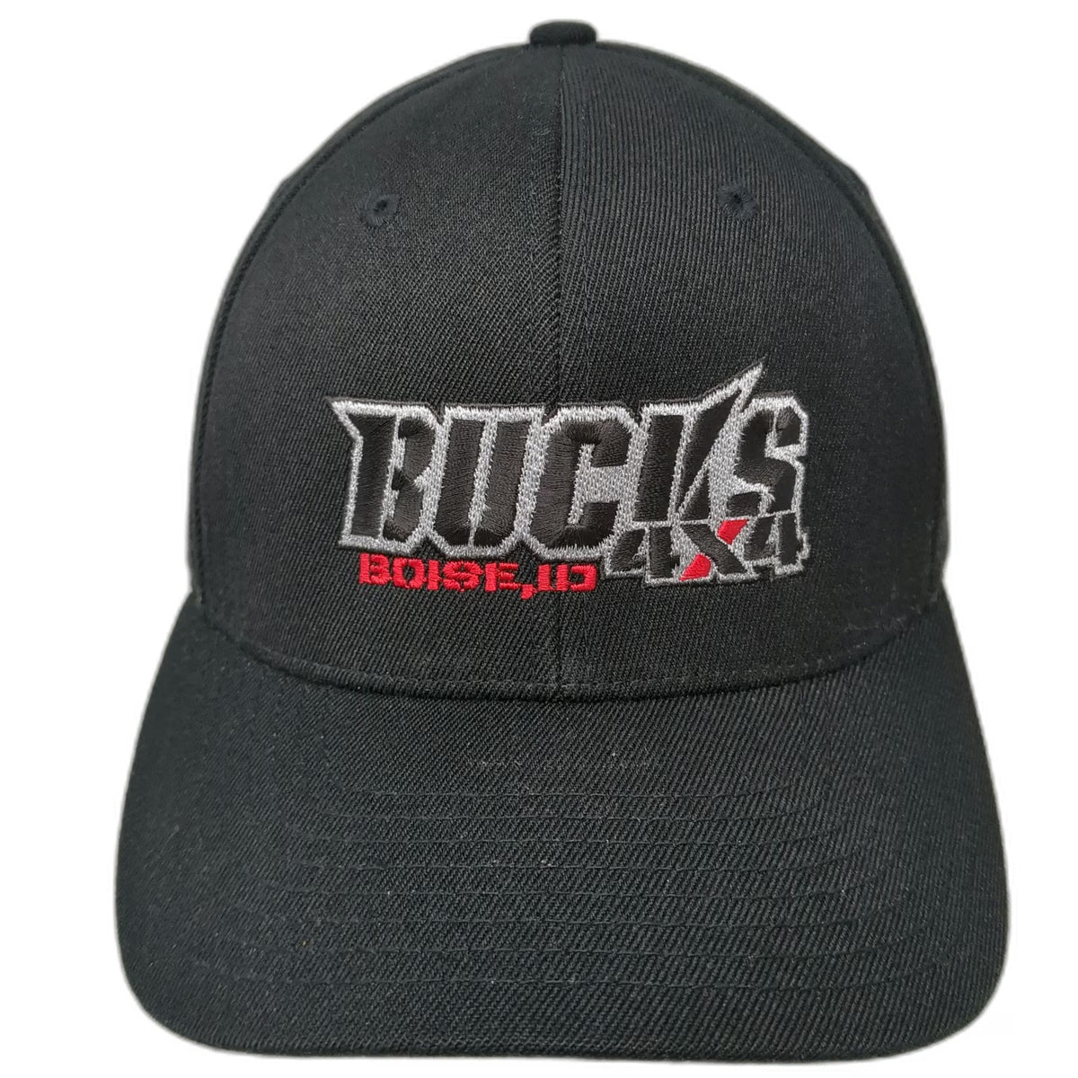 Richardson Baseball Cap Black M Boise ID Bucks 4x4 In God We Trust Stretch Hat