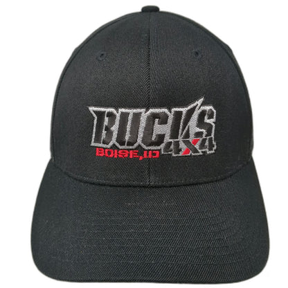 Richardson Baseball Cap Black M Boise ID Bucks 4x4 In God We Trust Stretch Hat