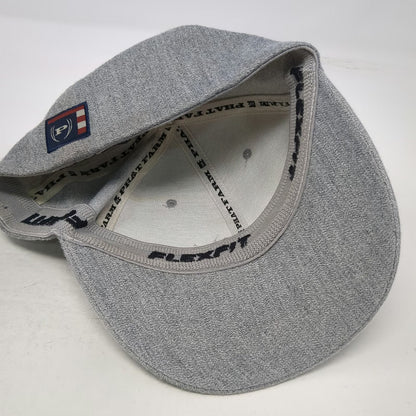 Phat Farm Baseball Cap Gray M Fitted Heather Script Logo Back Patch 6-Panel Hat