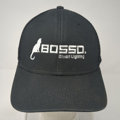 Bosso Smart Lighting Snapback Trucker Hat Black One Size Mesh Back Legacy