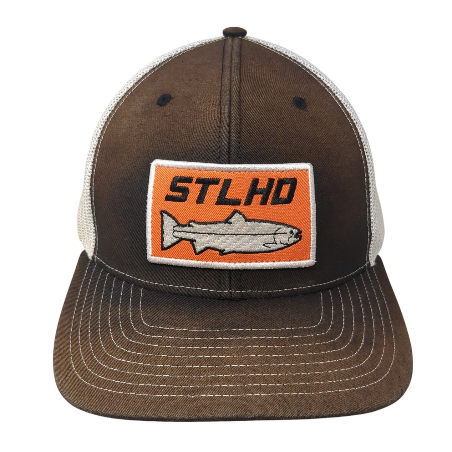 STLHD Snapback Trucker Hat Black One Size Adjustable Mesh Back Richardson