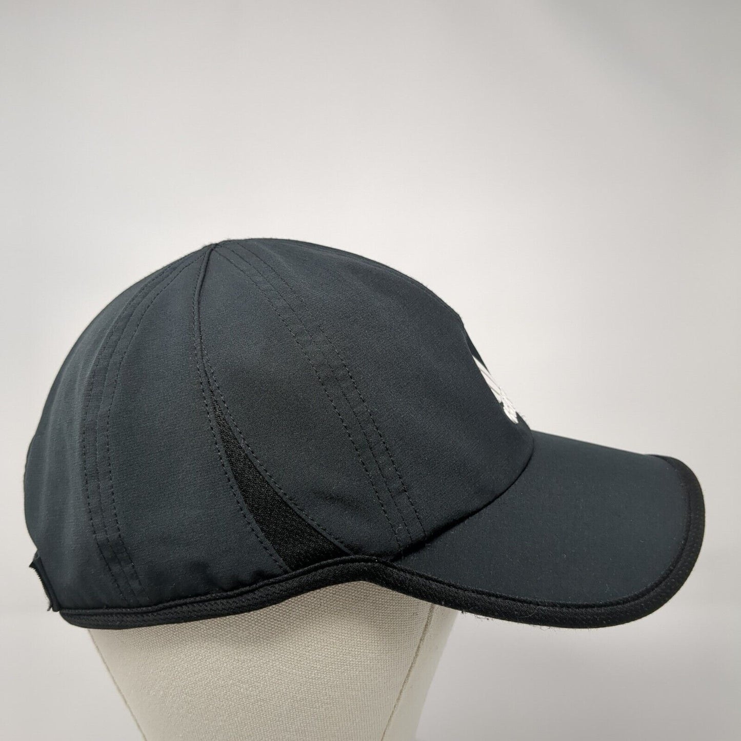 Adidas Aeroready Strapback Hat Black One Size Solid 3 Stripes Running