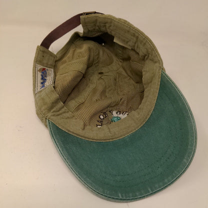 Adams Men's Slideback Hat Green Adjustable Muddy Road Brewery Logo Embroidered