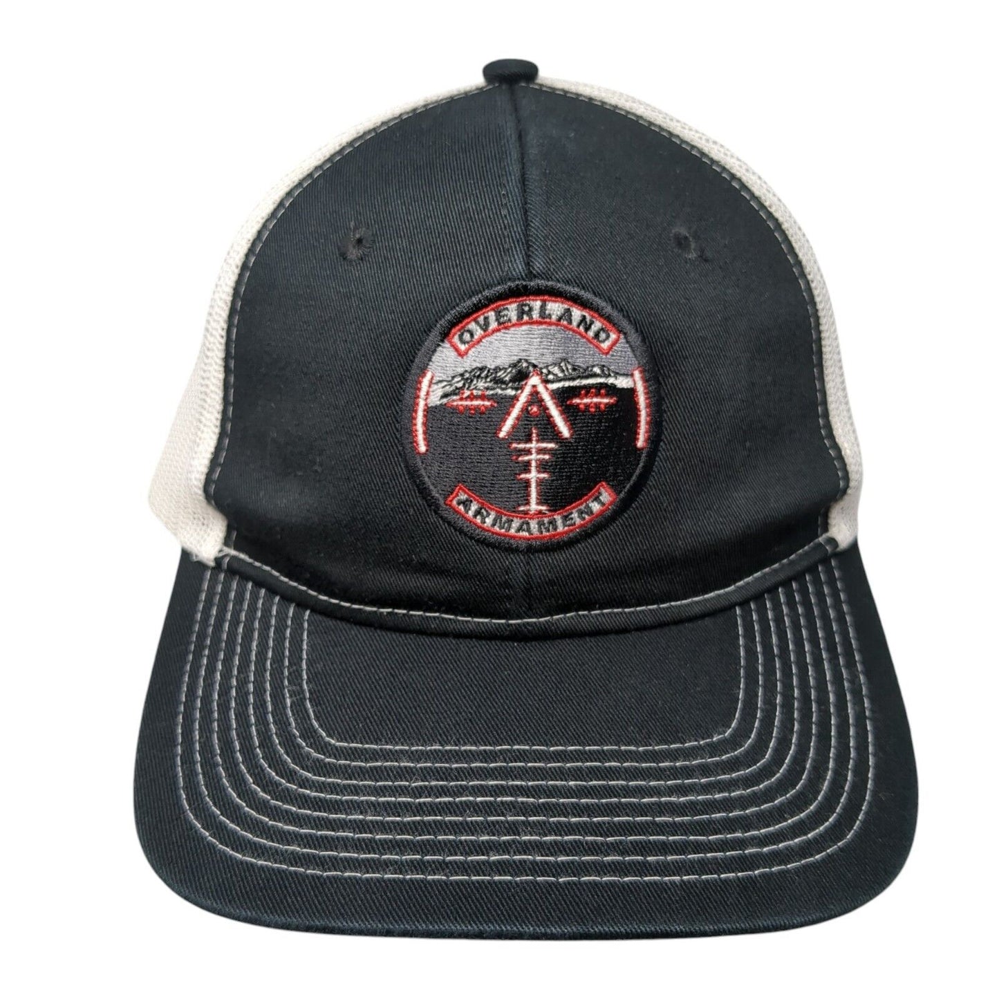Overland Armament Snapback Trucker Hat Black OS Adjustable Mesh Port Authority