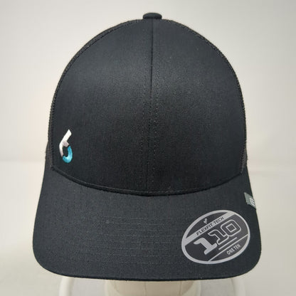 TravisMathew Trucker Hat Black One Size Mesh Snapback Flexfit 110 Curved Brim