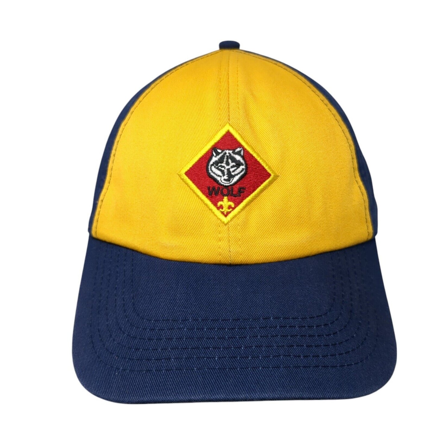 Cub ScoutsWolf Strapback Hat Multicolor S/M Adjustable Embroidered Twill 6 Panel