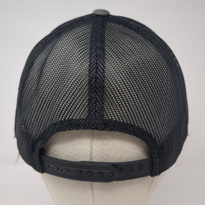 The Classics Yupoong Snapback Trucker Hat Gray One Size Embroidered Logo