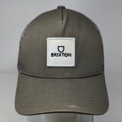 Brixton Snapback Trucker Hat Tan One Size Embroiidered Mesh Back Netplus