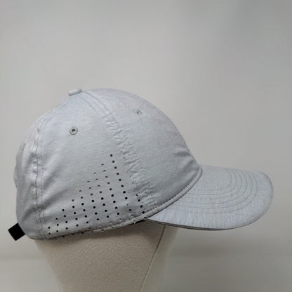 Mission Strapback Hat Gray One Size Adjustable Vented Holes 6 Panel Wet To Cool