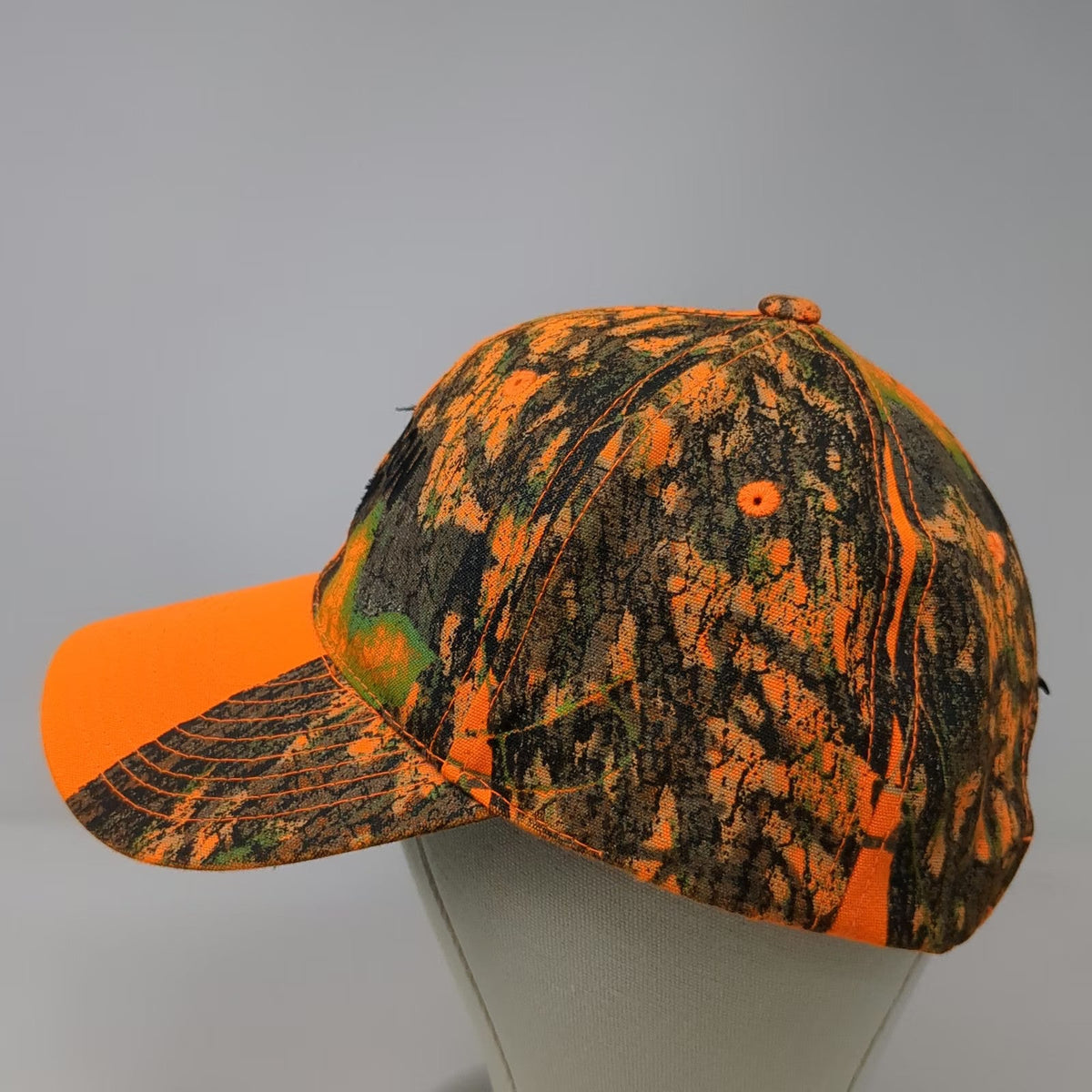 Mossy Oak Baseball Cap Orange Camo One Size Munson Arrowhead Strapback Hat
