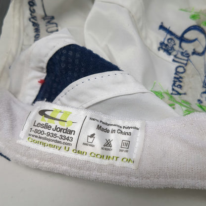 Leslie Jordan Baseball Cap White Blue Green One Size Jeff Galloway Training Hat