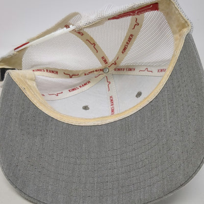 Kimes Ranch Trucker Hat Gray One Size Mesh Back Snapback Leather Patch Logo