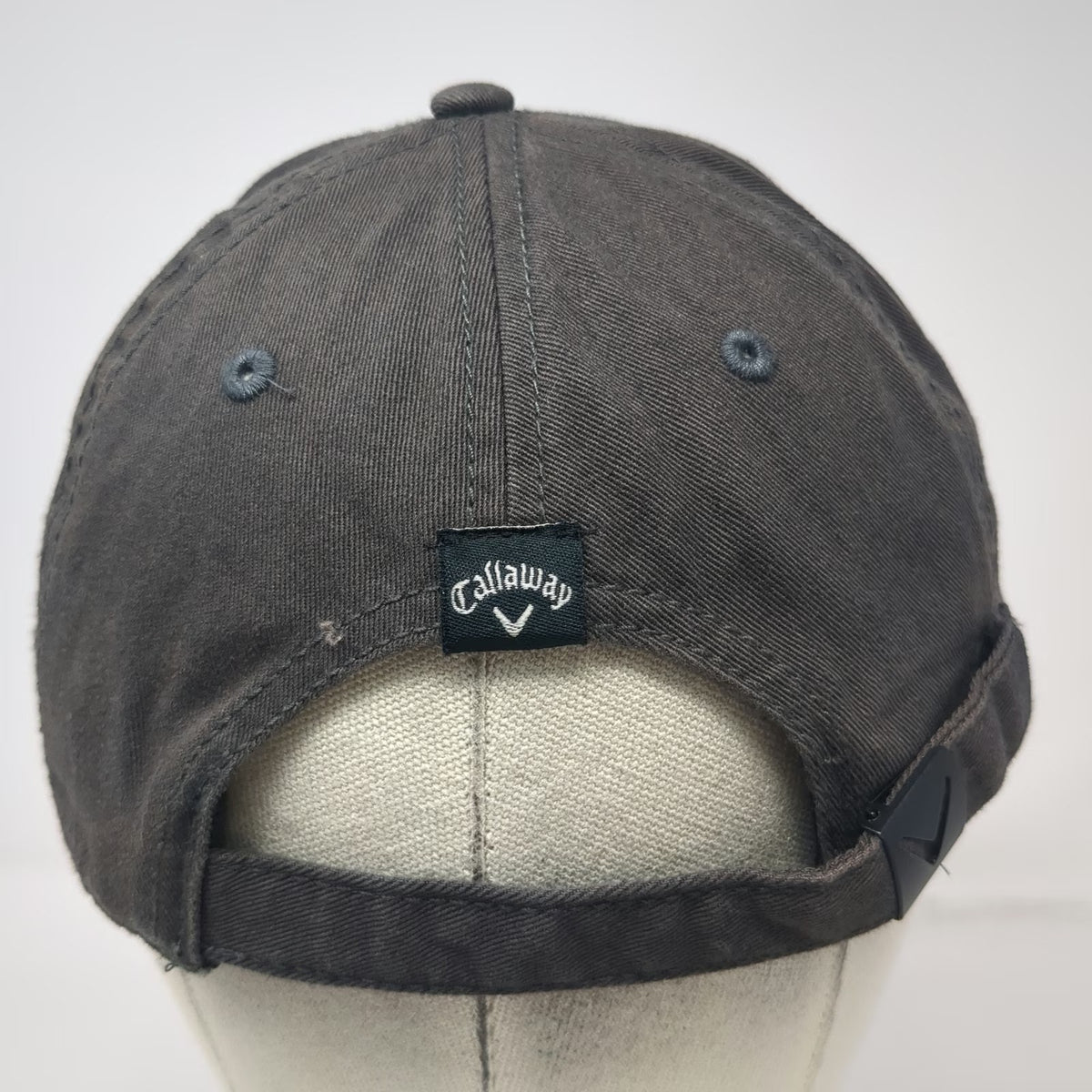 Callaway Baseball Cap Gray One Size Slideback Cotton Golf Embroidered Logo Hat