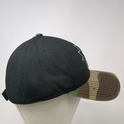 San Jose Sharks NHL New Era Cap Black Green Camo One Size Hat Strapback Logo
