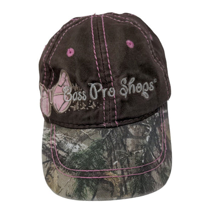 Bass Pro Shops Girls Toddler Strapback Hat Multicolor Camo Embroidered Logo