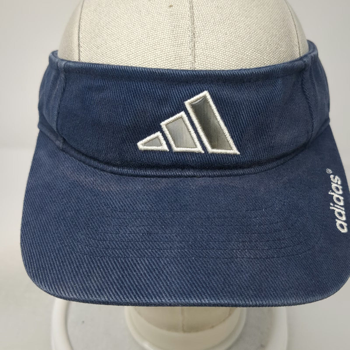 Adidas Visor Blue One Size Embroidered Logo Cotton Adjustable Sport Golf Hat