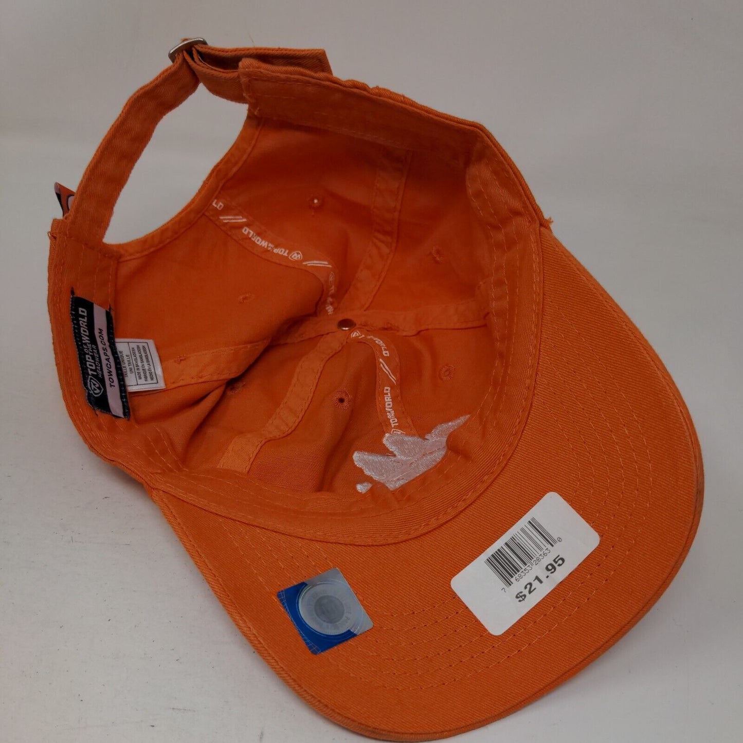 Clemson Tigers NCAA Slideback Hat Orange OSFA Embroidered Top of the World