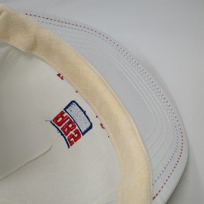 Kap King 5 Panel White Hat Snapback ABS Vandervegt Dairy Red Blue Rope Vintage