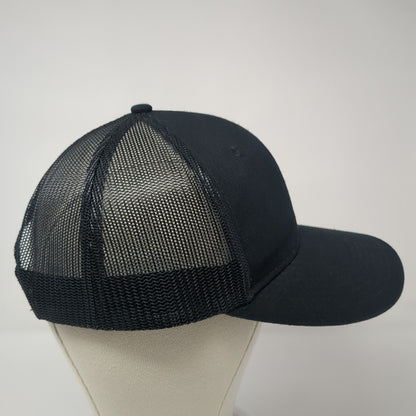 Substratum Snapback Trucker Hat Black OS Adjustable Mesh Back Port Authority