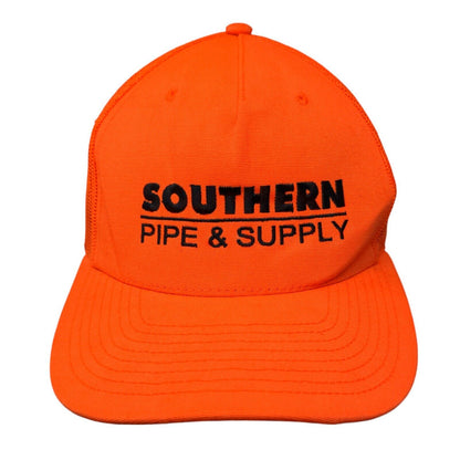 Southern Pipe & Supply Snapback Mesh Back Trucker Hat Orange One Size
