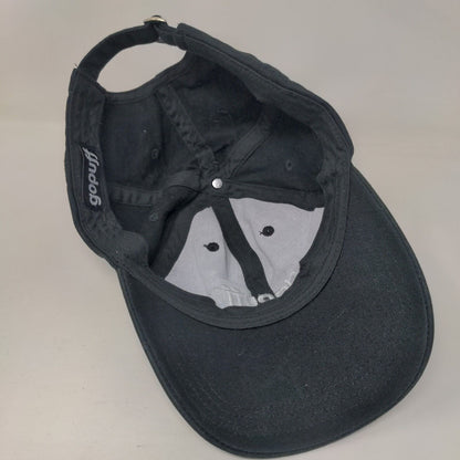 Gopuff Slideback Hat Black One Size Solid Embroidered Adjustable 6 Panel