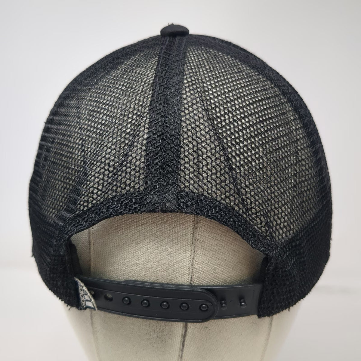 Adidas Trucker Hat Black One Size Mesh Back Aeroready Patch Snapback Breathable