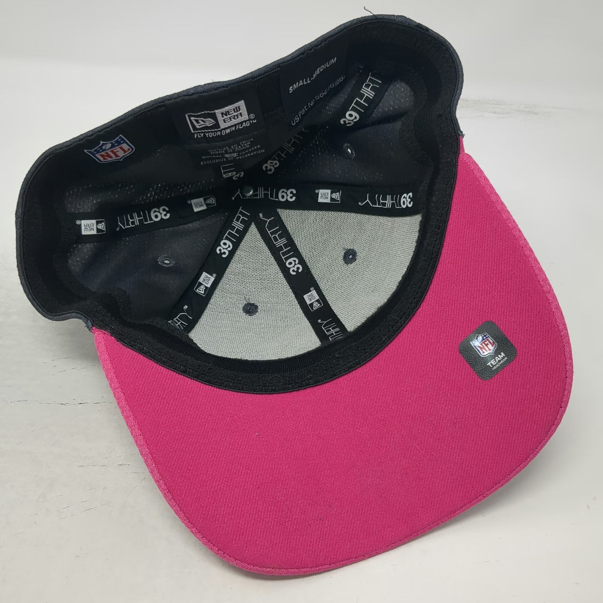 Pittsburgh Steelers NFL New Era Hat Gray Pink White M Breast Cancer Awareness