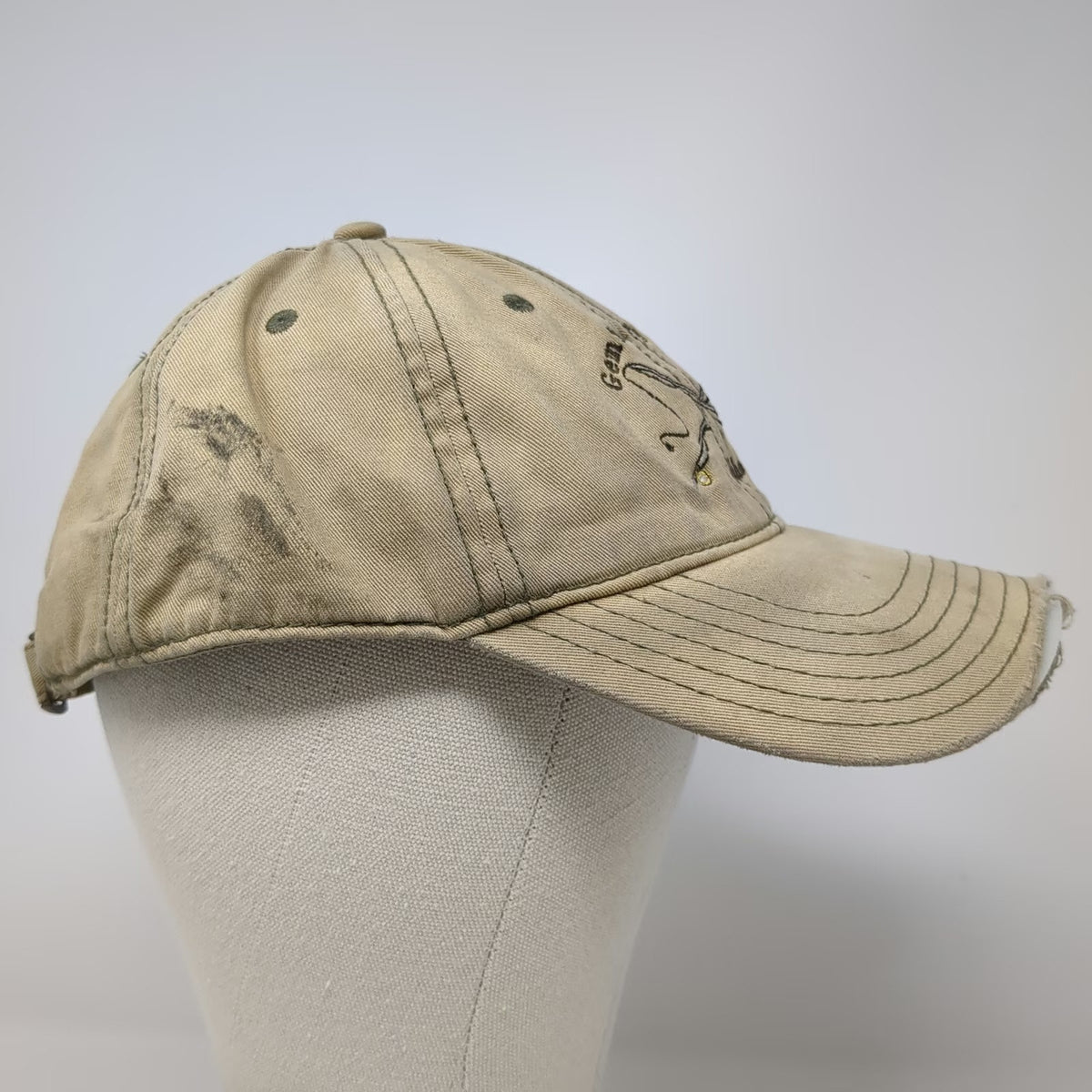 Otto Baseball Cap Beige One Size Slideback Gem State Fly Fishers Idaho Hat