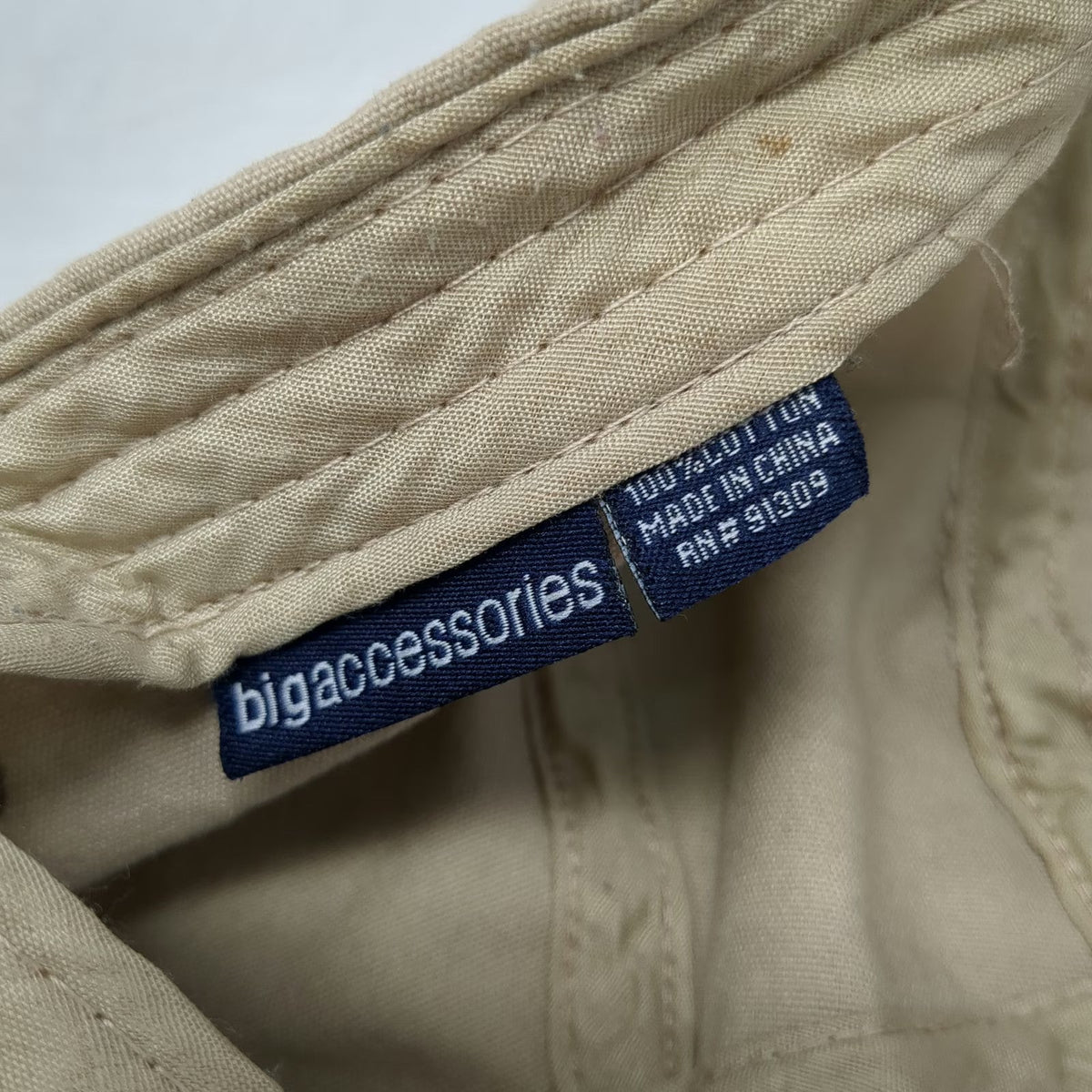 Big Accessories 5 Panel Beige One Size Slideback Flat Brim Cotton Blank Hat