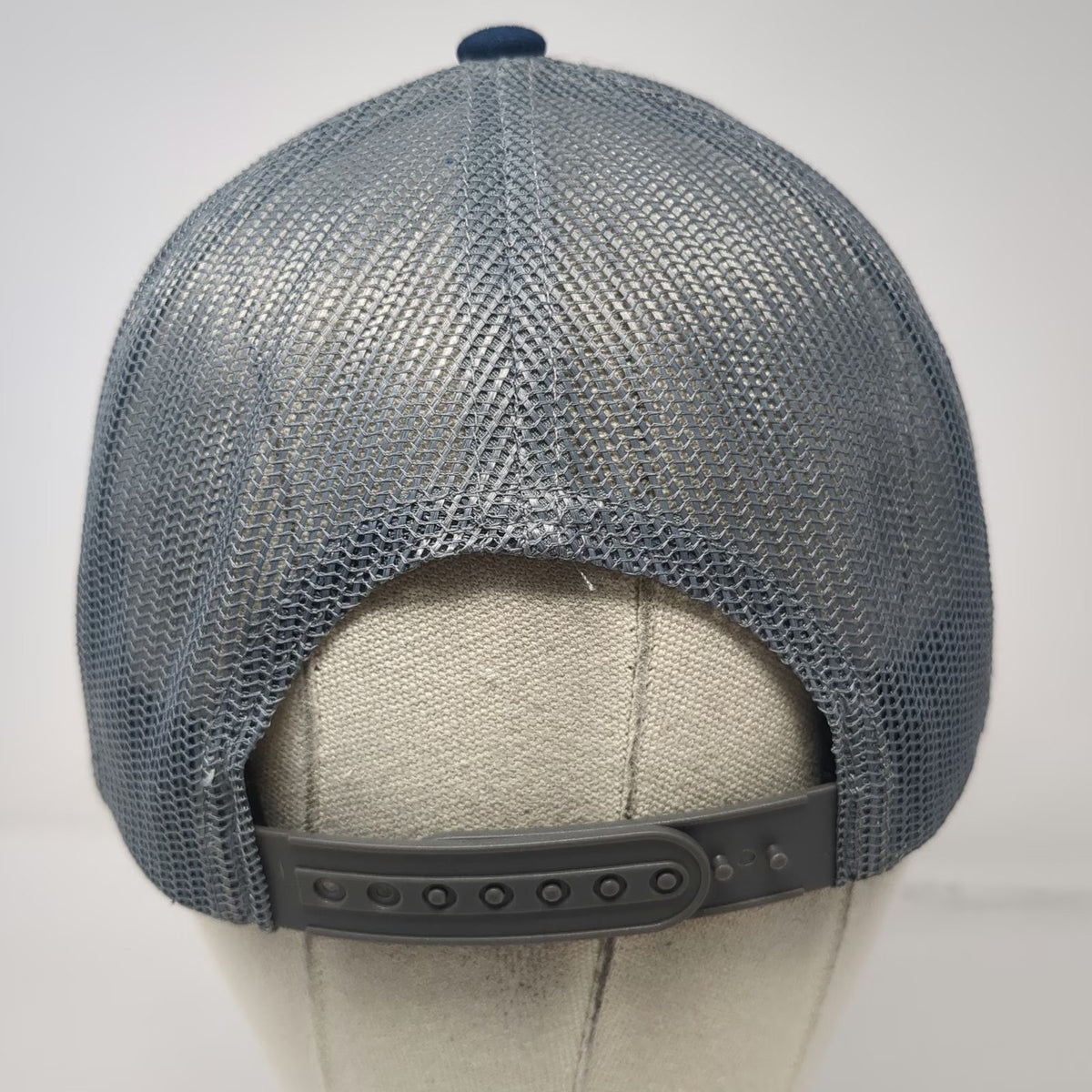 iTOOLco Trucker Hat Blue One Size Leather Patch Mesh Back Snapback USA Tag