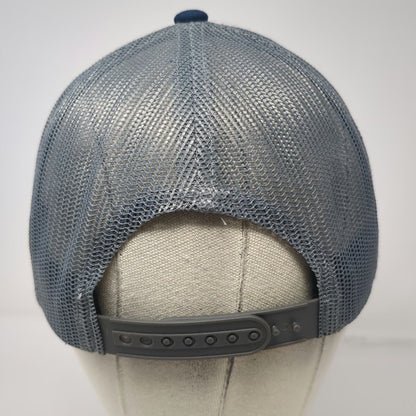 iTOOLco Trucker Hat Blue One Size Leather Patch Mesh Back Snapback USA Tag