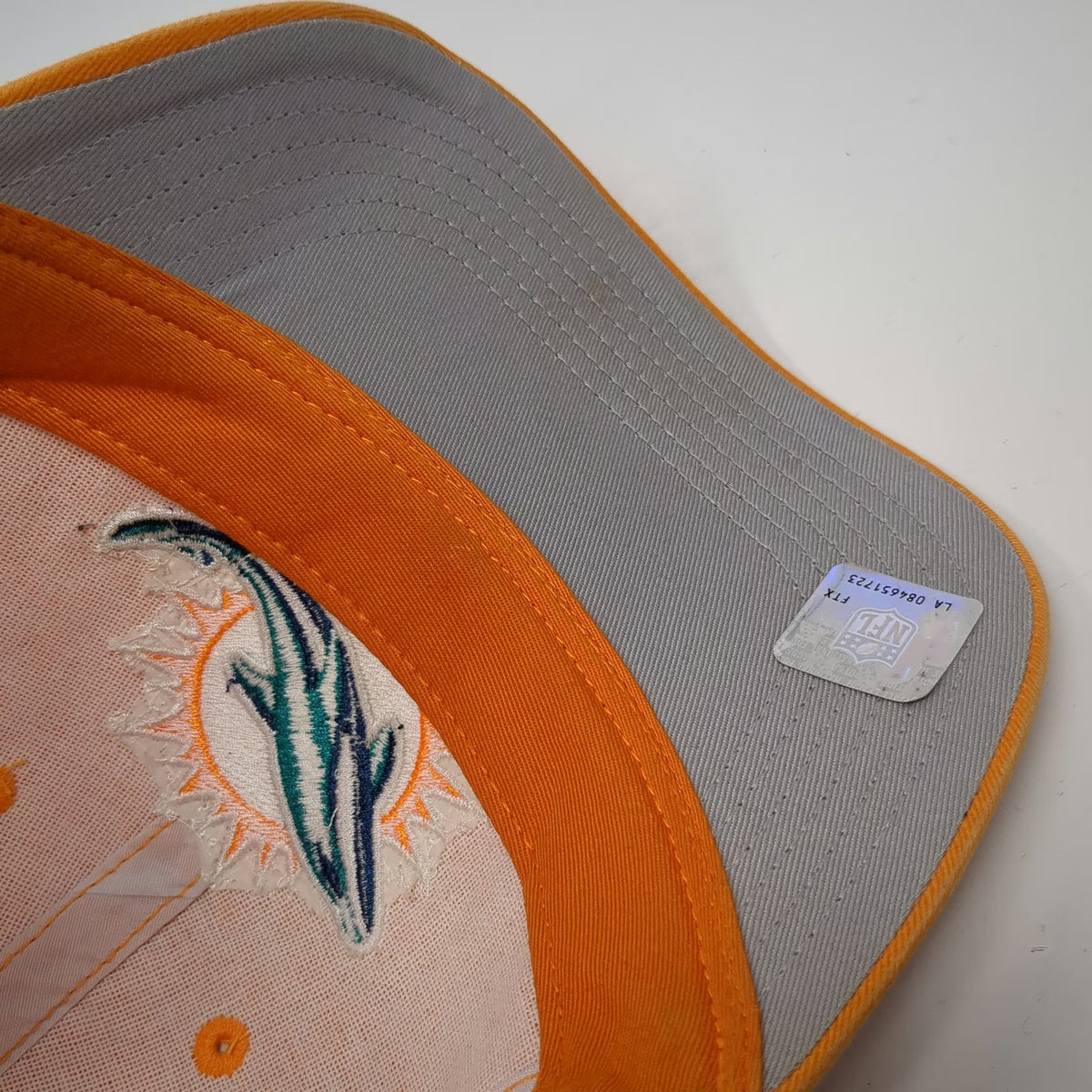 Miami Dolphins NFL Team Apparel Baseball Cap Orange One Size Hat Strapback Logo