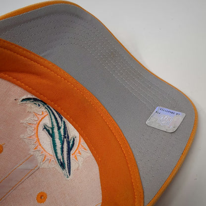 Miami Dolphins NFL Team Apparel Baseball Cap Orange One Size Hat Strapback Logo