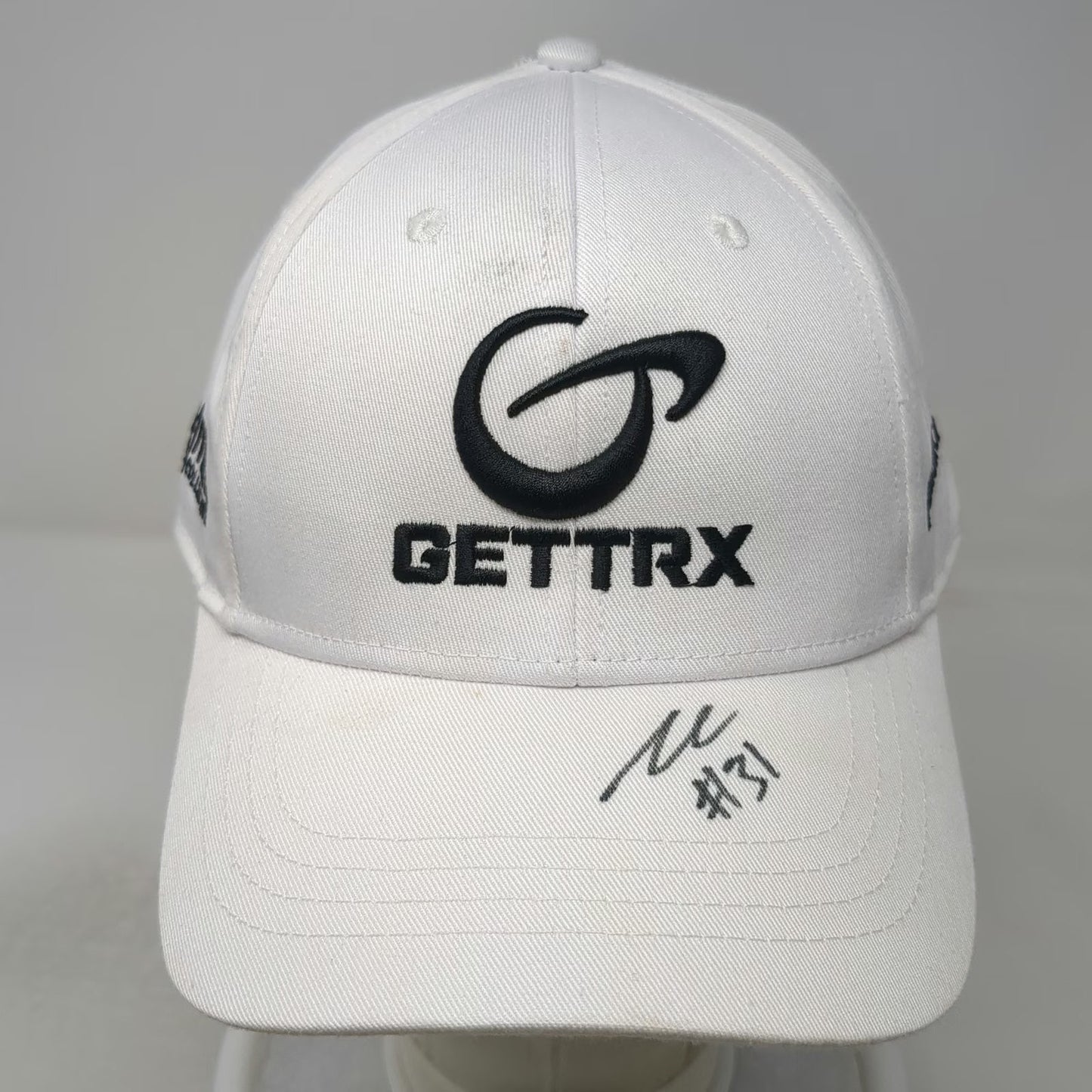 Baseball Cap White One Size GETTRX WRT Racing Signed Signature #31 Sponsor Hat